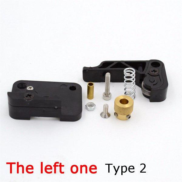 MK8/9 Dual Extruder Feed Device Part For 3d Printer 1.75mm Filament - 1( Right Side) - with a brass gear, spring, screws, and hardware components.