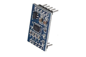 MMA7361 Angle Sensor Inclination Accelerometer Acceleration Module - a blue rectangular circuit board featuring a central chip and multiple pin headers.