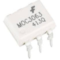 MOC3063 optocoupler - shown as a white, six-pin dual-in-line package integrated circuit with the text "MOC3063 413Q" and a logo printed on top.