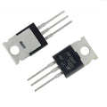 MOSFET Irf 2807 Channel Powermosfet Irf 2807 Channel Power USED - two used black and silver power transistors with three metal pins and a mounting hole, shown from front and back views.