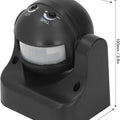 Motion Sensor Detector, Easy Installation Energy Saving Infrared PIR Motion Sensor high quality - shown as a black, spherical infrared PIR sensor with two adjustment knobs labeled LUX and TIME, including dimension annotations.
