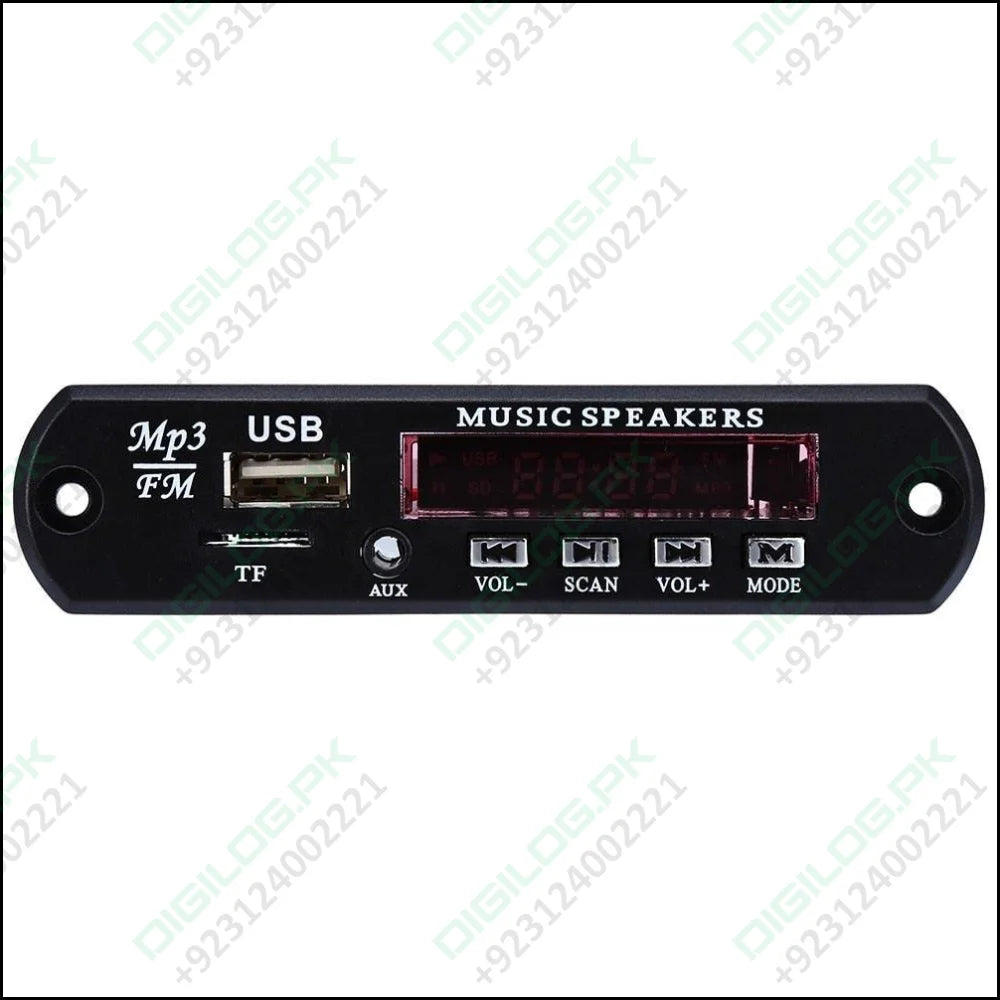 Mp3 Player Amplifier Panel Led 5v Audio Module Support Fm