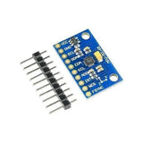 MPU6500 GY-6500 6DOF 6 Axis Accelerometer Gyro Sensor - shown as a blue rectangular circuit board with ten pin headers and a separate strip of ten pins.