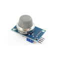 MQ135 Air Quality Detector Sensor Module - a silver metallic sensor head on a blue circuit board with four output pins and a blue potentiometer.