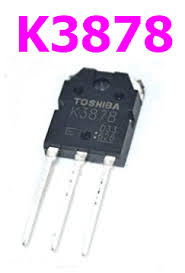 N-Channel MOSFET, 9 A, 900 V, 3-Pin TO-3PN Toshiba 2SK3878(F) ( USED ) - a black 3-pin electronic component with Toshiba K3878 printed on its face, shown against a white background.