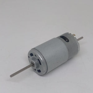 Narrow Shaft Motor 3.17mm Shaft 12V Charger Fans DC Motor - a cylindrical silver-coloured electric motor with a long, thin metal shaft protruding from one end.