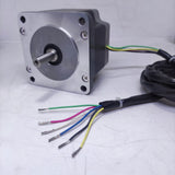 NEMA 34 Stepper Motor PK296-02A-A4 | Made In Japan | Digilog.pk - a silver and black square-bodied motor with a front shaft and a bundle of six multi-coloured wires.