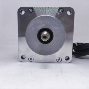 NEMA 34 Stepper Motor PK296-02A-A4 | Made In Japan | Digilog.pk - front view showing the square silver metal face, central rotating shaft, four mounting holes, and black cabling.