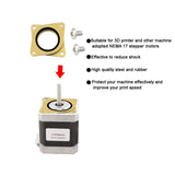 NEMA Stepper Motor Steel And Rubber Vibration Dampers For 3d Printer - a metal and rubber damper, two screws, and a NEMA 17 stepper motor labeled 17HS8401.