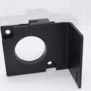 NEMA17 Stepper Motor Bracket l Shaped Steel Mounting Fitting For 3d Printers And CNC Machines - shown as a black, L-shaped metal mounting bracket with a circular center hole.