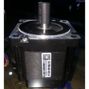 NEMA34 NEMA 34 6nm Torque 75mm Stepper Motor For 3d Printer & CNC - a black square-bodied motor with a silver shaft and a white label showing model 86J1880-460-14K/J-JH.