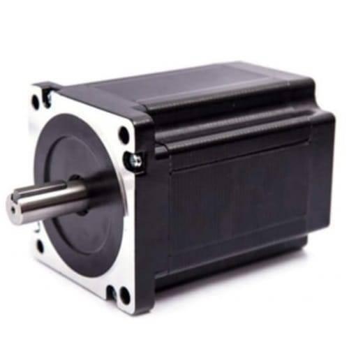 NEMA34 NEMA 34 8nm Torque 100mm Stepper Motor For 3d Printer & CNC - a black square-bodied motor with a silver metal mounting flange and a protruding keyed drive shaft.