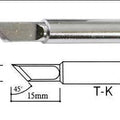 New Soldering Tip 900M T-k Shape k 5mm Aoyue Pt Zhaoxin Wep Repro Hakko - shown as a silver-colored metal soldering iron tip alongside a technical line drawing with dimensions of 5.0mm and 15mm.