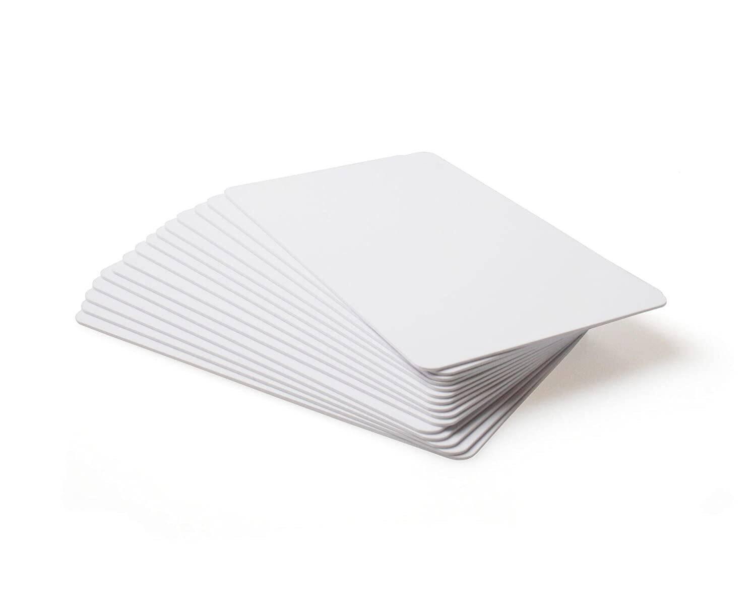 NFC Tag 13.56MHz RFID Card RFID Tag 1k Memory - shown as a stack of blank, white, rectangular plastic cards with rounded corners.