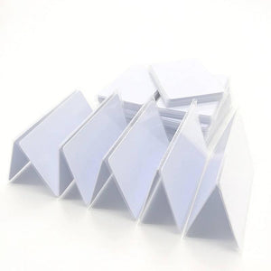 NFC Tag 13.56MHz RFID Card RFID Tag 1k Memory - shown as a stack of multiple blank white rectangular plastic cards arranged in a fan-like display.