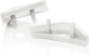 Noctua NA-SAVP1 chromax.White, Anti-Vibration Pads - two white silicone corner mounts with integrated pins in a close-up product view.