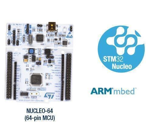 Nucleo F103RB STM32 Nucleo-64 Development Board - shown as a white circuit board with black pin headers, a USB port, and the STM32 Nucleo and ARM mbed logos.