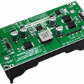 On Demand 15W 12V 3A 18650 Lithium Battery Charger DC-DC Step Up Booster UPS Uninterruptible Power Supply Converter Type C - a green circuit board with a Type-C port, capacitors, an inductor, and a battery holder.