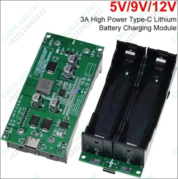 On Demand 15W 5V 3A 18650 Lithium Battery Charger DC-DC Step Up Booster UPS Uninterruptible Power Supply Converter Type C