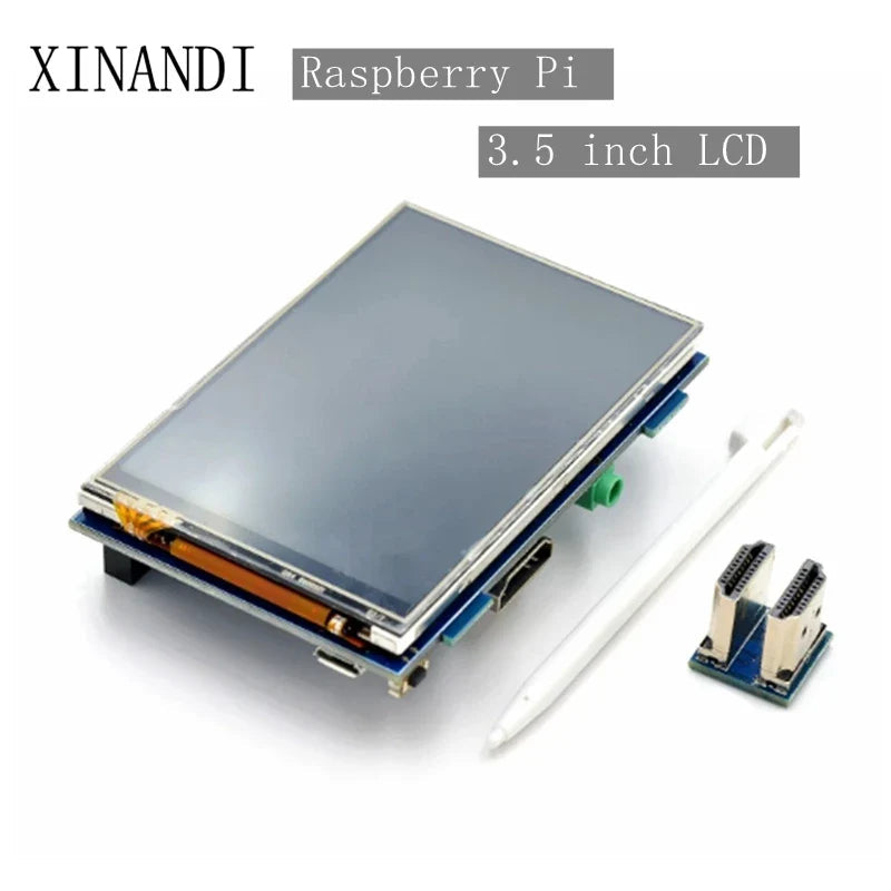 On Demand 3.5 inch LCD HDMI USB Touch Screen Real HD 1920x1080 LCD Display Py for Raspberri 3 Model B / Orange Pi (Play Game Video) MPI3508 - a rectangular screen, a white stylus, and a small HDMI connector adapter on a white background.