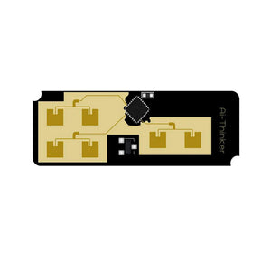 On Demand AI-Thinker RD-03D 24G Multi-Target Human Movement Trajectory Positioning And Tracking Radar Module - a black rectangular PCB with a central chip, gold-colored antenna patterns, and surface-mounted components.