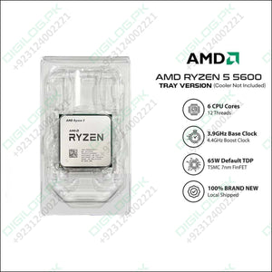 AMD Ryzen 5 5600 CPU - 6 Cores 4.4 GHz Boost AM4 Socket Digilog