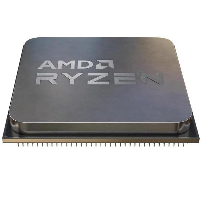 On Demand AMD Ryzen R9 5950X Processor 16 cores and 32 threads CPU for Gaming & Content Creation - a silver and black square CPU with a metal heat spreader featuring the AMD Ryzen logo and visible pins on the underside.