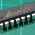 On Demand AP89021 OTP 21 second voice record sound IC - a black 16-pin dual in-line package integrated circuit with APLUS and aP89021 printed on the top surface.