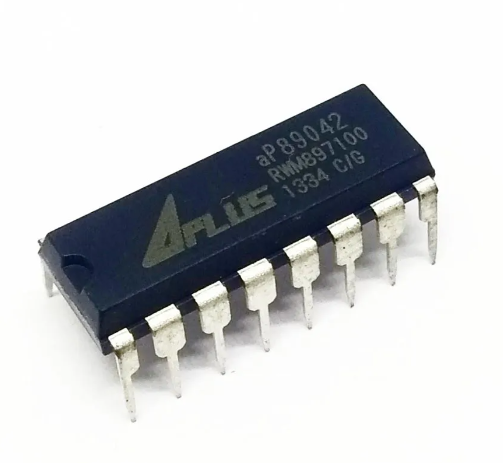 On Demand AP89042 OTP 42 second voice record sound IC - a black 16-pin dual in-line package integrated circuit with white text printed on its top surface.