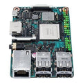 On Demand Asus Sbc 2GB Tinker Board Motherboard Soc 1.8GHz Quad Core CPU RK3288 - a green and black single-board computer featuring a Rockchip processor, GPIO pins, Ethernet, USB ports, and an audio jack.