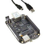 On Demand BeagleBone Black Wireless ARM Cortex-A8 (1GHz) Development Board - with an Ethernet port, USB host port, and power jack, shown with a USB cable above it.
