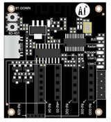 On Demand F342 AI-Thinker RD Kit Radar Test Board - a black rectangular circuit board with buttons, a micro-USB port, and multiple pin headers.