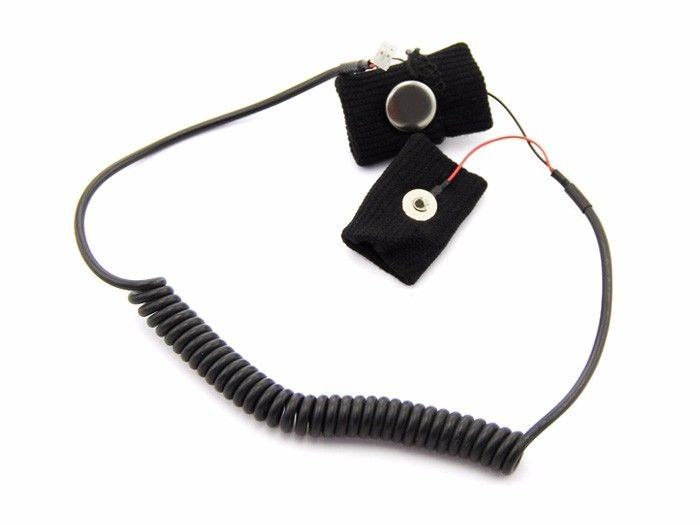 On Demand Grove GSR Sensor - Galvanic Skin Response Sensor - two black fabric finger straps with metal contact buttons connected by a black coiled cable and a white connector.