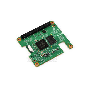 On-demand Official Raspberry Pi AI HAT+ 2, Built-in Hailo-10H AI Accelerator And 8GB Onboard RAM, Comes With Heatsink - a green printed circuit board with a black 40-pin header, a central Hailo processor chip, and various surface-mounted components.