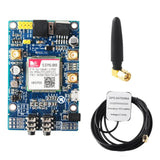 On Demand SIM808 GSM GPRS Module - shown with a blue circuit board, a black antenna, and a wired GPS antenna with a square receiver.