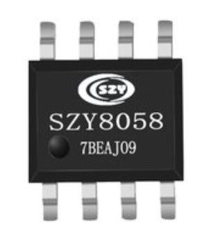 On Demand SZY8058 doorbell music chip smart lock music - a black, eight-pin integrated circuit component with the text "SZY8058" and "7BEAJ09" printed on its surface.