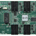 Onbon BX-V75 Synchronous Full Color LED Receiving Card - a green rectangular circuit board with an Ethernet port, power terminals, and multiple connectors.
