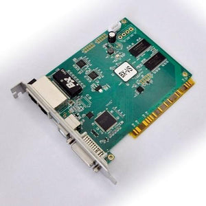 Onbon Synchronous Full Color LED Sender Card Bx-vs - a green circuit board with a metal bracket, a DVI port, and a black chip labeled BX.
