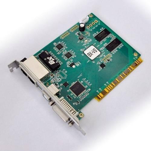 Onbon Synchronous Full Color LED Sender Card Bx-vs - a green circuit board with a metal bracket, a DVI port, and a black chip labeled BX.