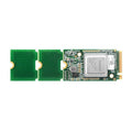 OnDemand Hailo-8 M.2 AI Accelerator Module - 26 TOPS - a green rectangular circuit board with a gold-plated M.2 connector and a central silver processor chip.