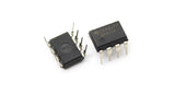 OP07 Operational Amplifier - shown as two black 8-pin DIP integrated circuit chips with silver pins, one displaying "29A6JPM OP07CP" and the other "05M21".
