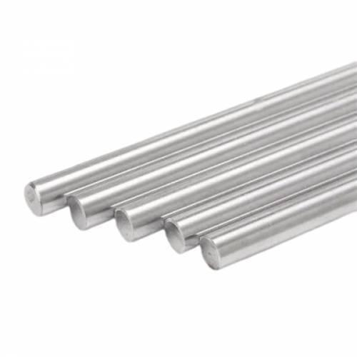 Optical Axis 8x500mm Linear Rail Shaft For CNC And 3D Printer - a close-up of several smooth, silver-coloured cylindrical metal rods.