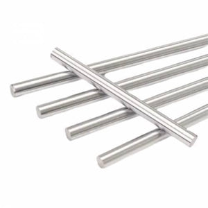 Optical Axis 8x500mm Linear Rail Shaft For CNC And 3D Printer - a set of five smooth, silver-colored cylindrical metal rods arranged in a stack.