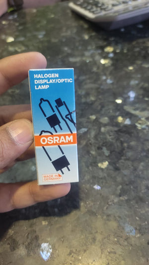 Optics Bulbs Medical Lamp of 150W 24V G6.35 Osram 64640 HLX FCS 24V 150W Light - packaging box showing the brand name, product type, and a graphic illustration of the bulb.