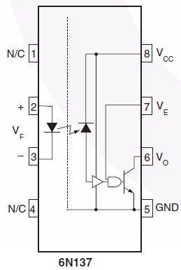 6N137 High Speed Optocoupler