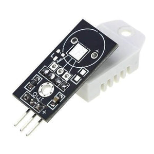 Original DHT22 Sensor Module Digital Temperature And Humidity Sensor Module AM2302 - a white plastic sensor mounted on a black rectangular circuit board with three metal pins at the bottom.