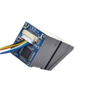 Original Finger Print Sensor R307 Optical Finger Print Scanner Reader Module - the blue circuit board, black sensor housing, and attached wires.