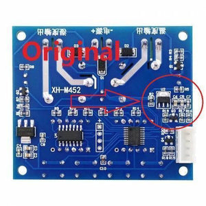 Original Genuine Xh M452 Incubator Temperature Humidity Controller DC 12V - a blue circuit board showing electronic components and a red circle highlighting U2.