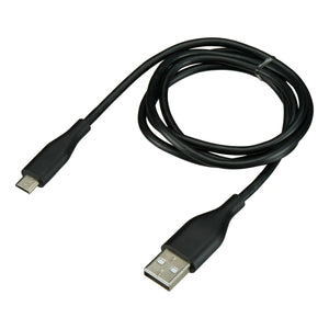 Original Micro USB Charging Cable Data Cable For Arduino Node MCU And Raspberry Pi 3 - a black USB-A to Micro-USB cable coiled on a white background.