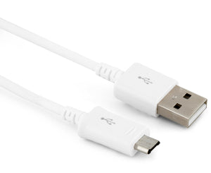 Original Micro USB Charging Cable Data Cable For Arduino Node MCU And Raspberry Pi 3 - white USB-A to Micro-USB cable with white plastic connectors.